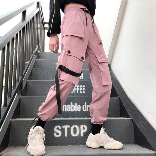Embroidery Cargo Pants Joggers