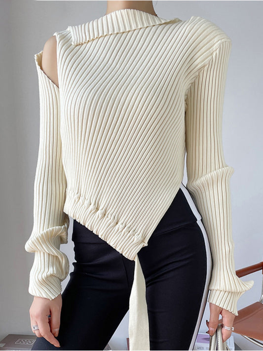 Sweater Slash Loose Knitted